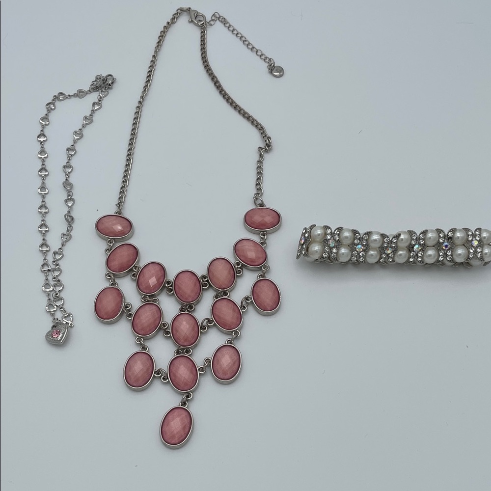 Pink and Silver Jewelry Bundle